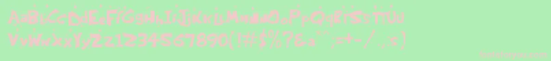 KringleCastleNight Font – Pink Fonts on Green Background