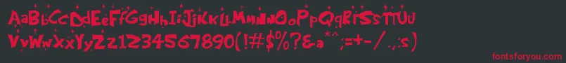 KringleCastleNight Font – Red Fonts on Black Background