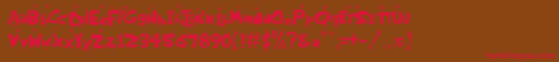 KringleCastleNight Font – Red Fonts on Brown Background