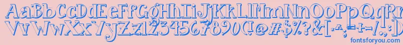 Jandacurlygirlpop Font – Blue Fonts on Pink Background