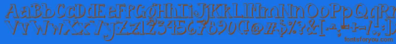 More about Jandacurlygirlpop Font Jandacurlygirlpop Font – Brown Fonts on Blue Background