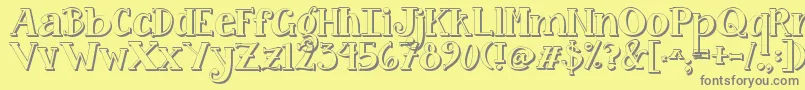 Jandacurlygirlpop Font – Gray Fonts on Yellow Background