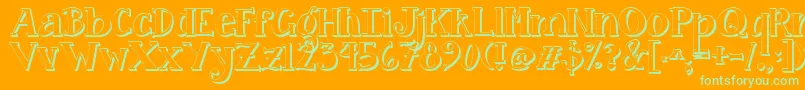 Jandacurlygirlpop Font – Green Fonts on Orange Background