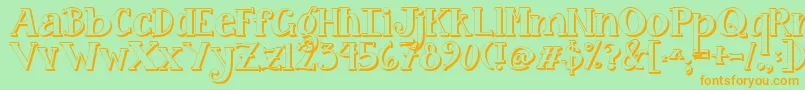 Jandacurlygirlpop Font – Orange Fonts on Green Background