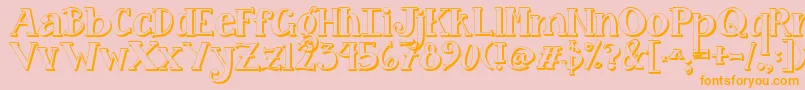Jandacurlygirlpop Font – Orange Fonts on Pink Background