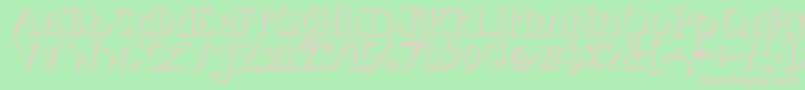Jandacurlygirlpop Font – Pink Fonts on Green Background