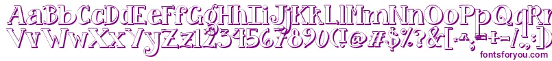 Jandacurlygirlpop Font – Purple Fonts on White Background