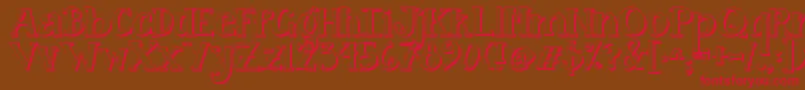 Jandacurlygirlpop Font – Red Fonts on Brown Background