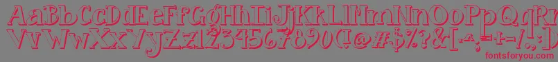 Jandacurlygirlpop Font – Red Fonts on Gray Background