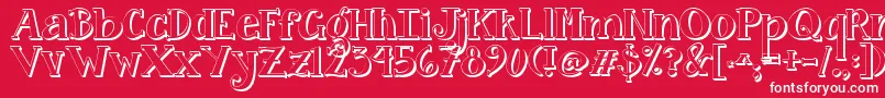 Jandacurlygirlpop Font – White Fonts on Red Background