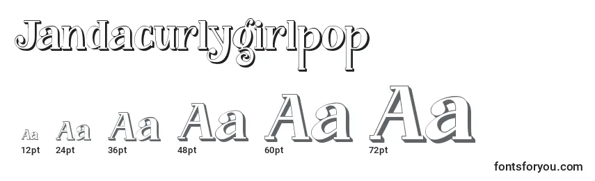 Jandacurlygirlpop Font Sizes