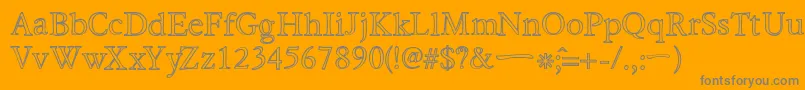 Weitere Informationen zur HiraKatakanaWHollow-Schriftart HiraKatakanaWHollow-Schriftart – Graue Schriften auf orangefarbenem Hintergrund