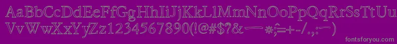 HiraKatakanaWHollow Font – Gray Fonts on Purple Background