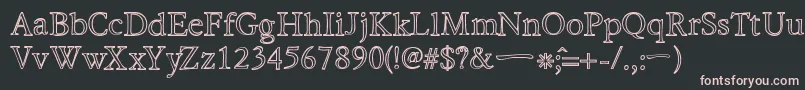 HiraKatakanaWHollow Font – Pink Fonts on Black Background