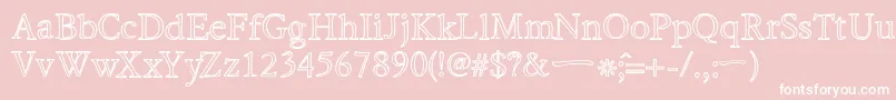 HiraKatakanaWHollow Font – White Fonts on Pink Background