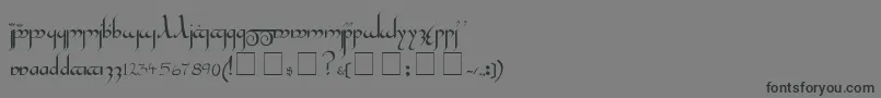 Tengwar Font – Black Fonts on Gray Background