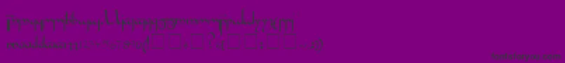 Fonte Tengwar – fontes pretas em um fundo violeta