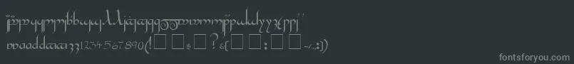 Шрифт Tengwar – серые шрифты на чёрном фоне