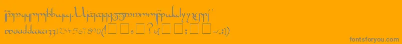 fuente Tengwar – Fuentes Grises Sobre Fondo Naranja