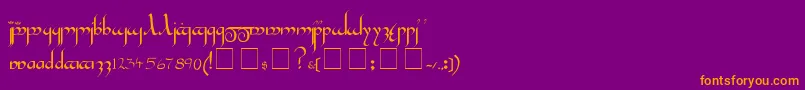 Шрифт Tengwar – оранжевые шрифты на фиолетовом фоне