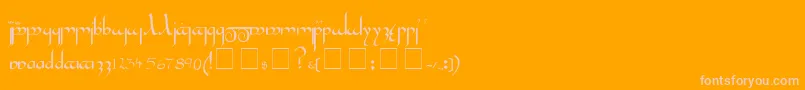 Шрифт Tengwar – розовые шрифты на оранжевом фоне