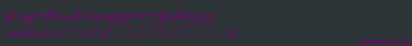 Шрифт Tengwar – фиолетовые шрифты на чёрном фоне