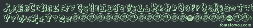 Aerosolm Font – Green Fonts on Black Background