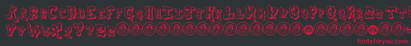 Aerosolm Font – Red Fonts on Black Background