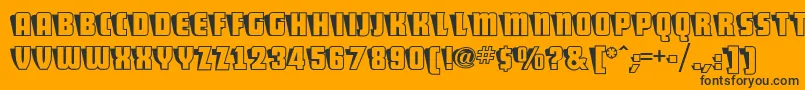 Sho Font – Black Fonts on Orange Background