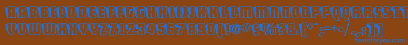 Шрифт Sho – синие шрифты на коричневом фоне