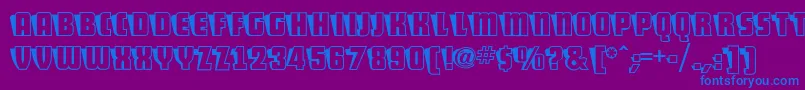 Sho Font – Blue Fonts on Purple Background