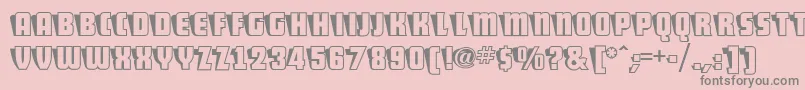 Więcej informacji o czcionce Sho Czcionka Sho – szare czcionki na różowym tle