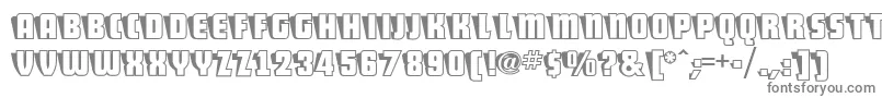 フォントSho – 白い背景に灰色の文字