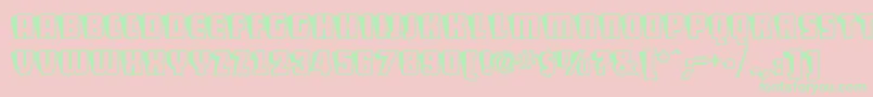 Sho Font – Green Fonts on Pink Background