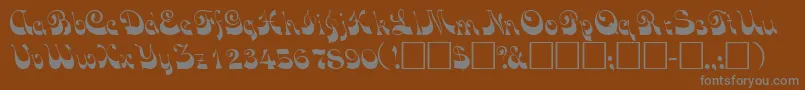 Шрифт VocoscriptsskRegular – серые шрифты на коричневом фоне