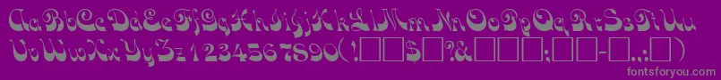 VocoscriptsskRegular-Schriftart – Graue Schriften auf violettem Hintergrund