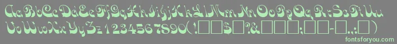 VocoscriptsskRegular-Schriftart – Grüne Schriften auf grauem Hintergrund