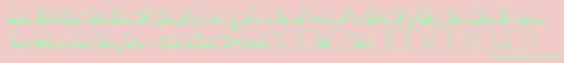 VocoscriptsskRegular-Schriftart – Grüne Schriften auf rosa Hintergrund