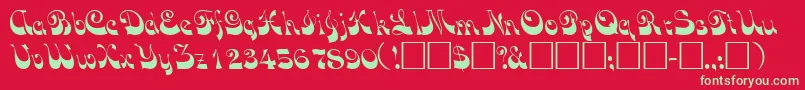 VocoscriptsskRegular Font – Green Fonts on Red Background