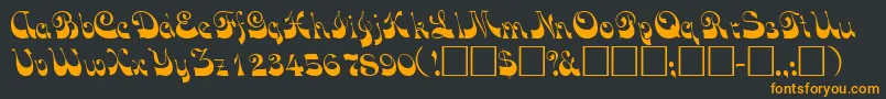 VocoscriptsskRegular Font – Orange Fonts on Black Background