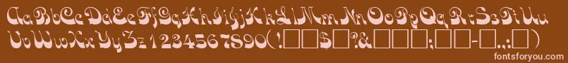 More about VocoscriptsskRegular Font VocoscriptsskRegular Font – Pink Fonts on Brown Background