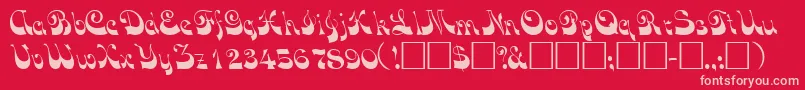 VocoscriptsskRegular Font – Pink Fonts on Red Background