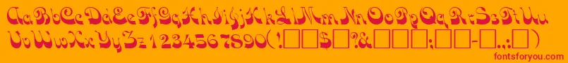 VocoscriptsskRegular Font – Red Fonts on Orange Background