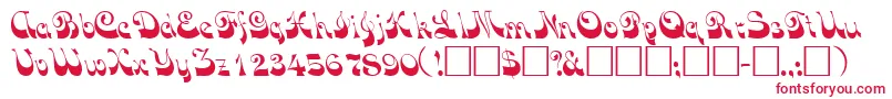 VocoscriptsskRegular-Schriftart – Rote Schriften auf weißem Hintergrund