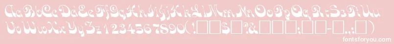 VocoscriptsskRegular-Schriftart – Weiße Schriften auf rosa Hintergrund