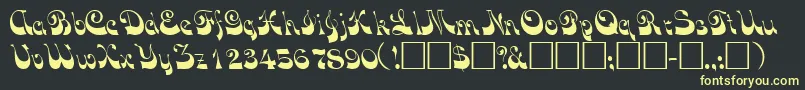 VocoscriptsskRegular Font – Yellow Fonts on Black Background