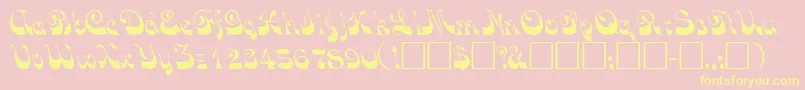 VocoscriptsskRegular Font – Yellow Fonts on Pink Background