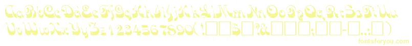 VocoscriptsskRegular-Schriftart – Gelbe Schriften auf weißem Hintergrund