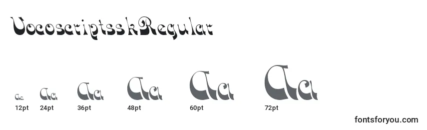 VocoscriptsskRegular Font Sizes