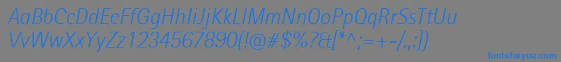 RotisIiSansProLightItalic Font – Blue Fonts on Gray Background